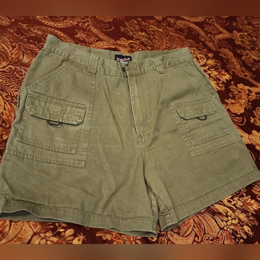 Army green Branded Blues cargo shorts size Large